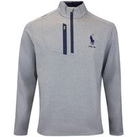 RLX Golf Pullover - RL Tour Pro Logo Lux QZ - M. Grey Heather AW26