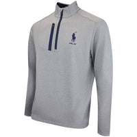 RLX Golf Pullover - RL Tour Pro Logo Lux QZ - M. Grey Heather AW26