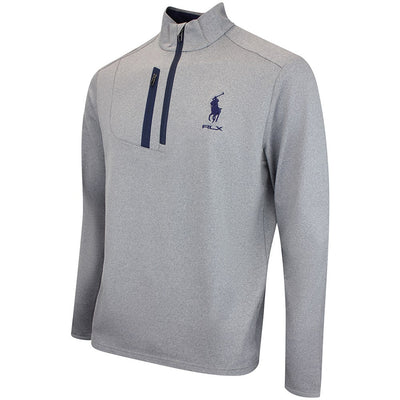 RLX Golf Pullover - RL Tour Pro Logo Lux QZ - M. Grey Heather AW26