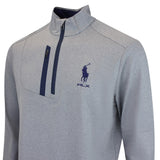 RLX Golf Pullover - RL Tour Pro Logo Lux QZ - M. Grey Heather AW26