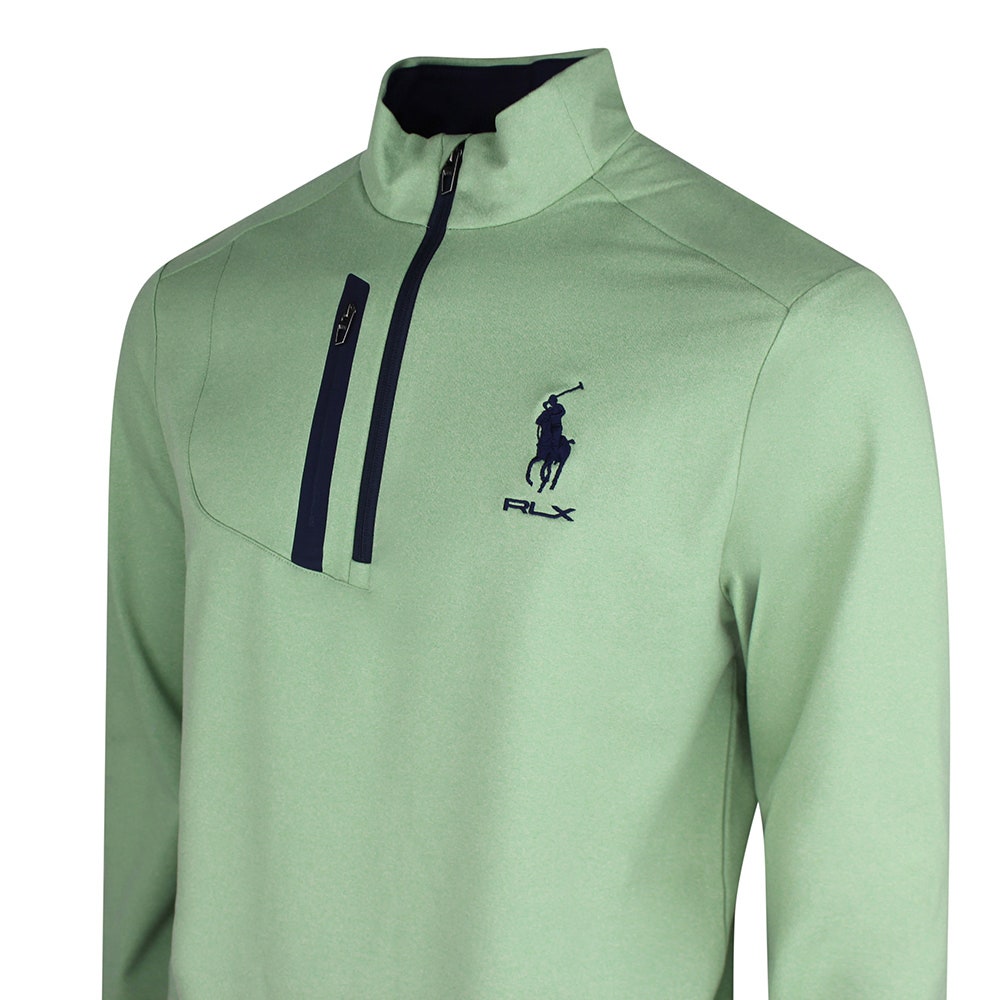 RLX Golf Pullover - RL Tour Pro Logo Lux QZ - O. Green SS26