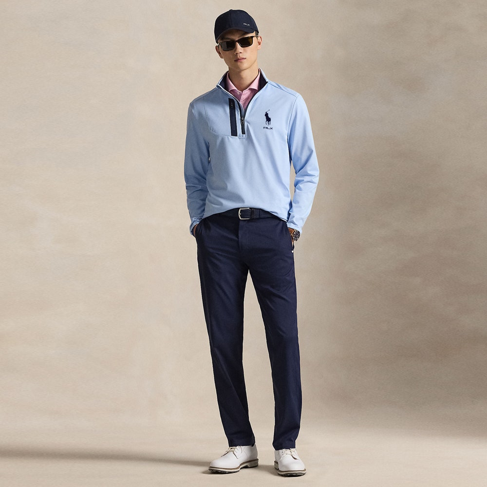 RLX Golf Pullover - RL Tour Pro Logo Lux QZ - Office Blue SS26