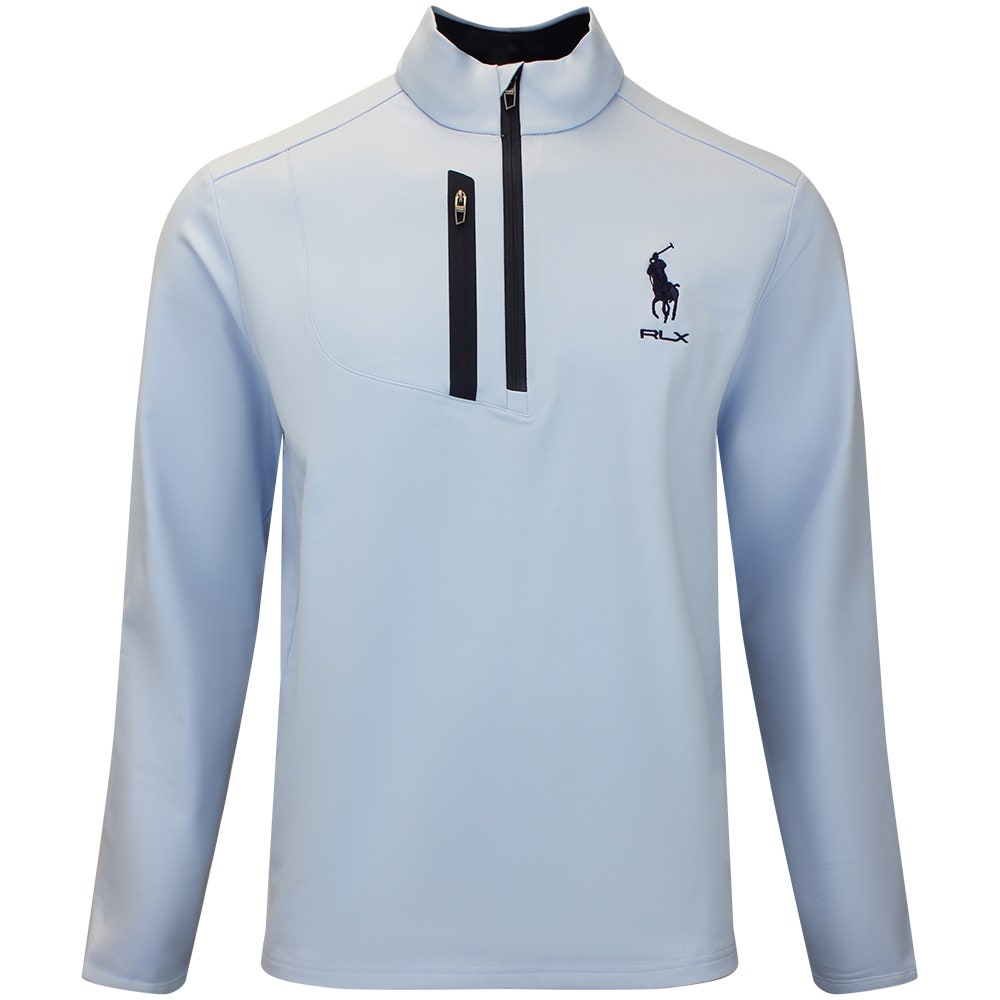 RLX Golf Pullover - RL Tour Pro Logo Lux QZ - Office Blue SS26