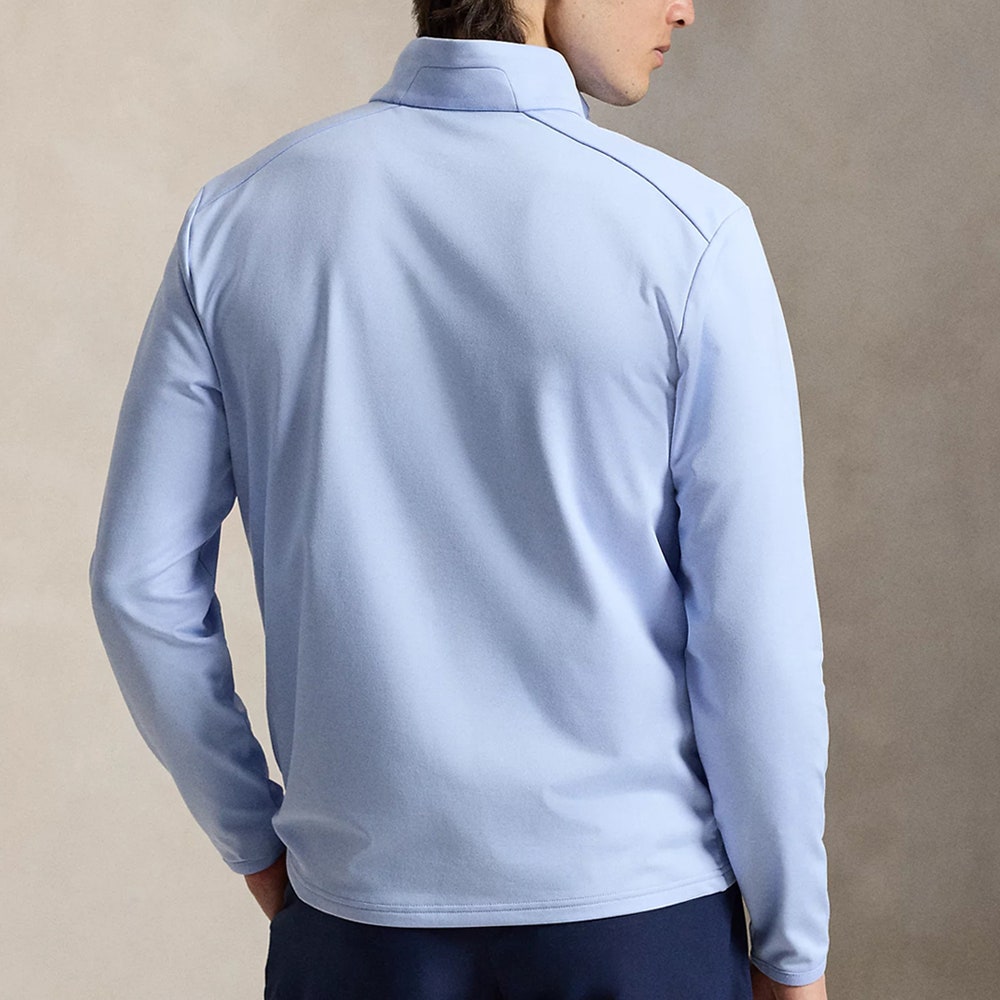 RLX Golf Pullover - RL Tour Pro Logo Lux QZ - Pebble Blue AW26
