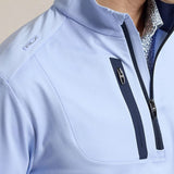 RLX Golf Pullover - RL Tour Pro Logo Lux QZ - Pebble Blue AW26
