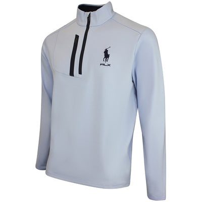 RLX Golf Pullover - RL Tour Pro Logo Lux QZ - Pebble Blue AW26