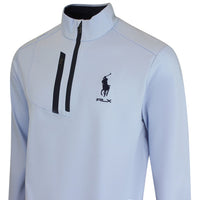 RLX Golf Pullover - RL Tour Pro Logo Lux QZ - Pebble Blue AW26