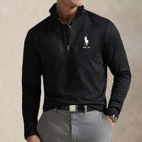 RLX Golf Pullover - RL Tour Pro Logo Lux QZ - Polo Black AW26