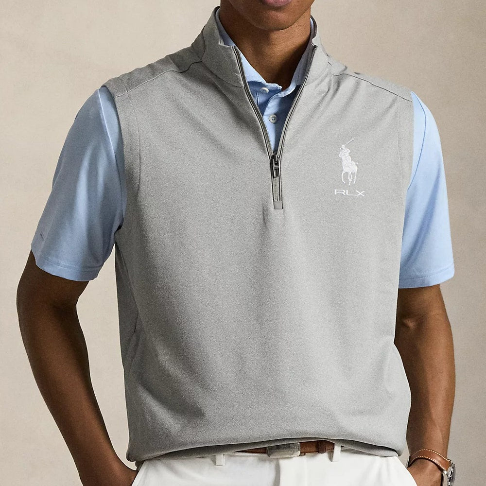 RLX Golf Pullover - RL Tour Pro Logo Lux QZ Vest - Andover Hthr SS26