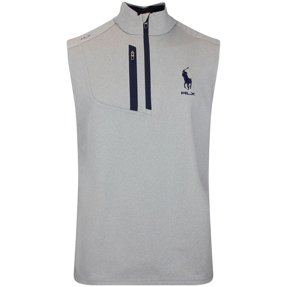 RLX Golf Pullover - RL Tour Pro Logo Lux QZ Vest - Grey Heather AW26