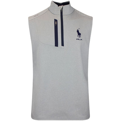 RLX Golf Pullover - RL Tour Pro Logo Lux QZ Vest - Grey Heather AW26