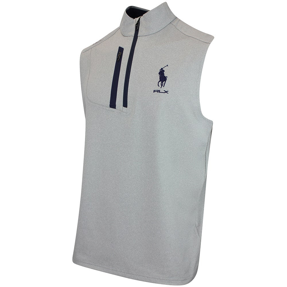 RLX Golf Pullover - RL Tour Pro Logo Lux QZ Vest - Grey Heather AW26
