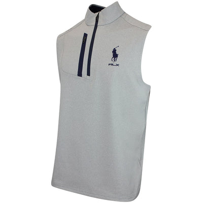 RLX Golf Pullover - RL Tour Pro Logo Lux QZ Vest - Grey Heather AW26