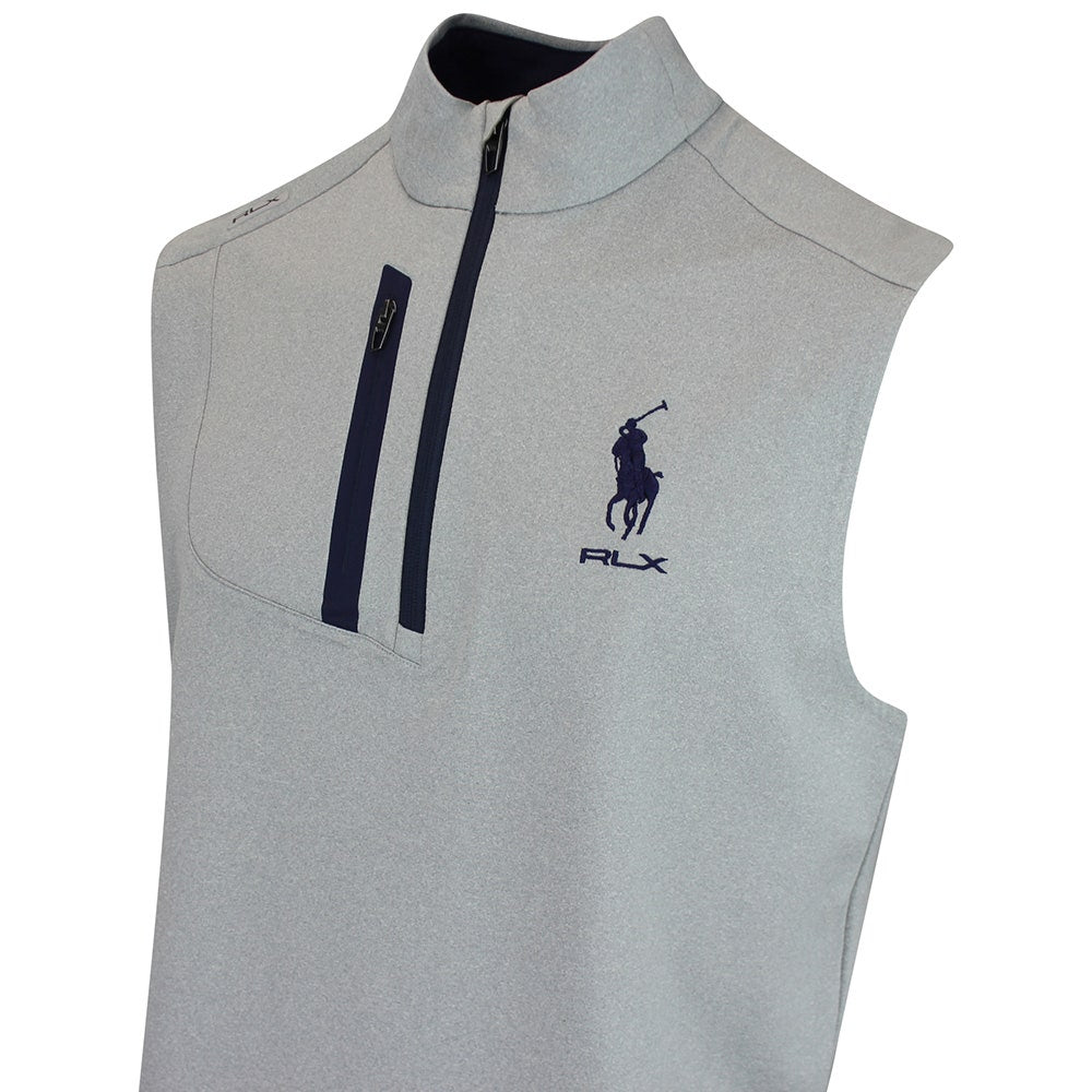 RLX Golf Pullover - RL Tour Pro Logo Lux QZ Vest - Grey Heather AW26