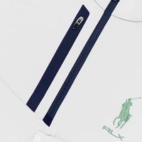 RLX Golf Pullover - RL Tour Pro Logo Lux QZ - White - O. Green SS26