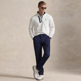 RLX Golf Pullover - RL Tour Pro Logo Lux QZ - White - O. Green SS26