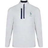 RLX Golf Pullover - RL Tour Pro Logo Lux QZ - White - O. Green SS26