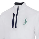 RLX Golf Pullover - RL Tour Pro Logo Lux QZ - White - O. Green SS26