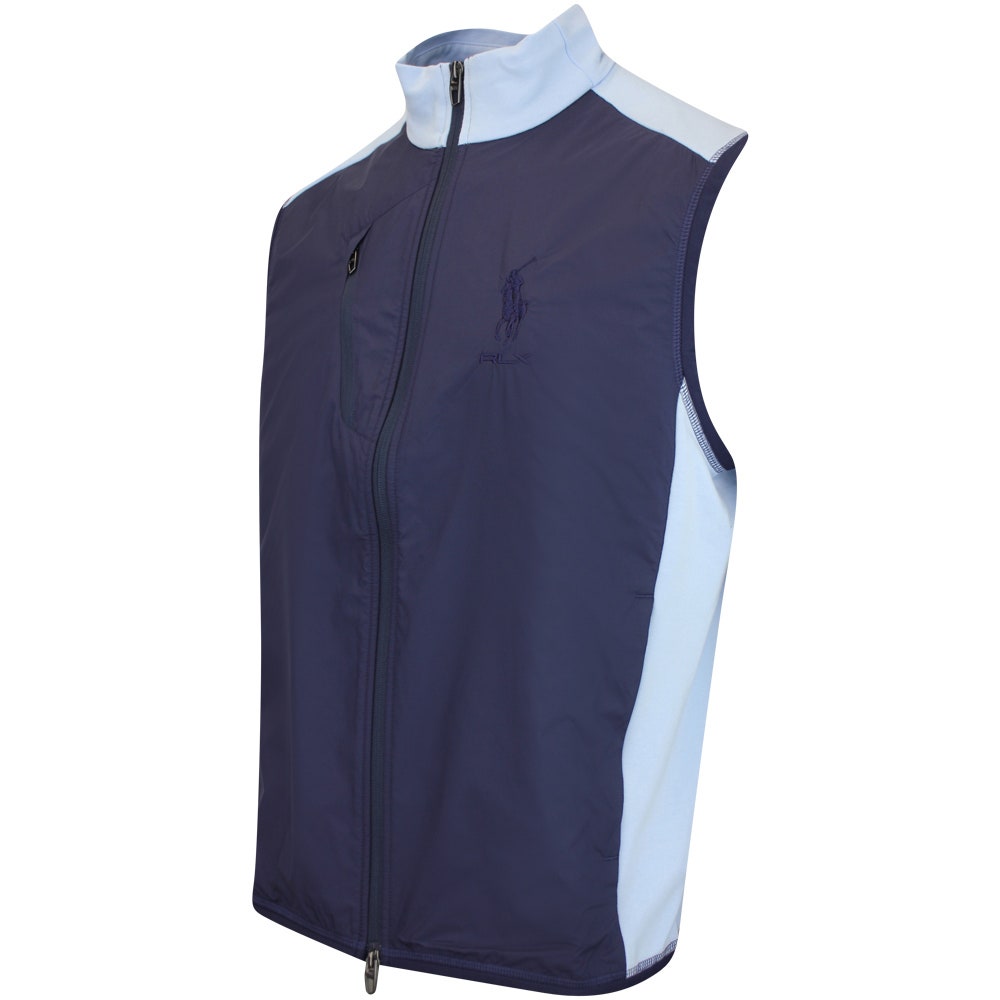 RLX Golf Pullover - RL Tour Pro Logo Tech Terry Vest - O. Blue FA25