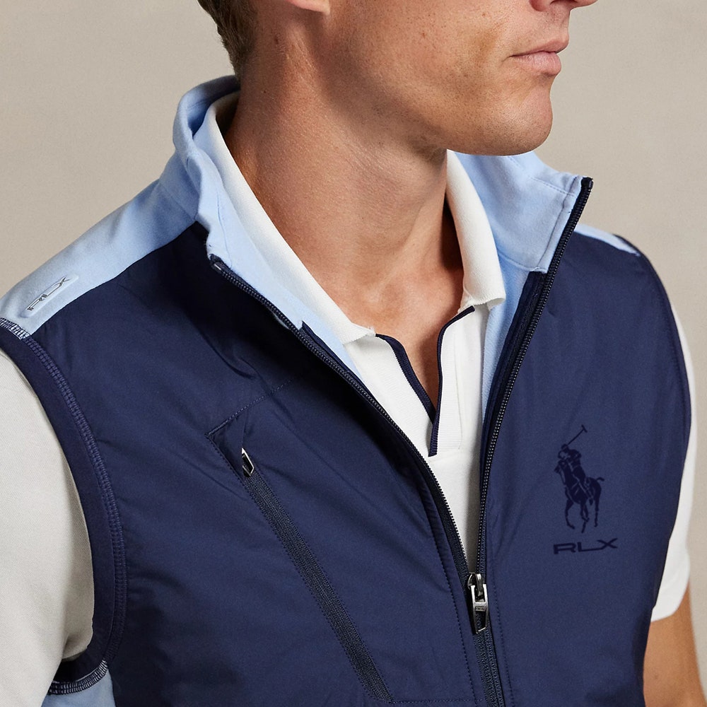 RLX Golf Pullover - RL Tour Pro Logo Tech Terry Vest - O. Blue FA25