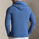 RLX Golf Pullover - RL Tour Pro Logo Tech Waffle Hoodie - F. Blue SS26