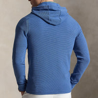 RLX Golf Pullover - RL Tour Pro Logo Tech Waffle Hoodie - F. Blue SS26
