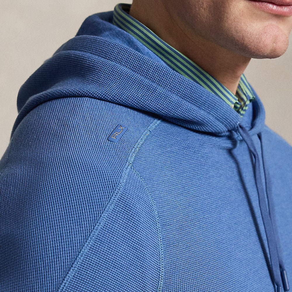 RLX Golf Pullover - RL Tour Pro Logo Tech Waffle Hoodie - F. Blue SS26