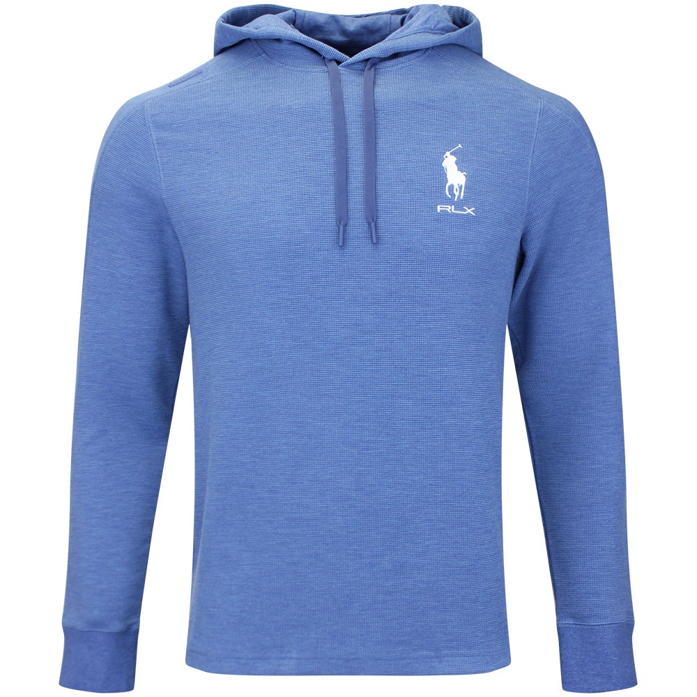 RLX Golf Pullover - RL Tour Pro Logo Tech Waffle Hoodie - F. Blue SS26