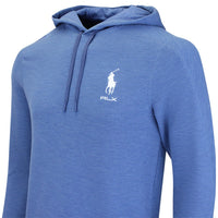 RLX Golf Pullover - RL Tour Pro Logo Tech Waffle Hoodie - F. Blue SS26