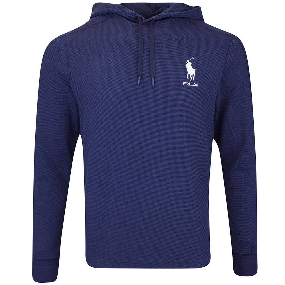 RLX Golf Pullover - RL Tour Pro Logo Tech Waffle Hoodie - Navy FA25