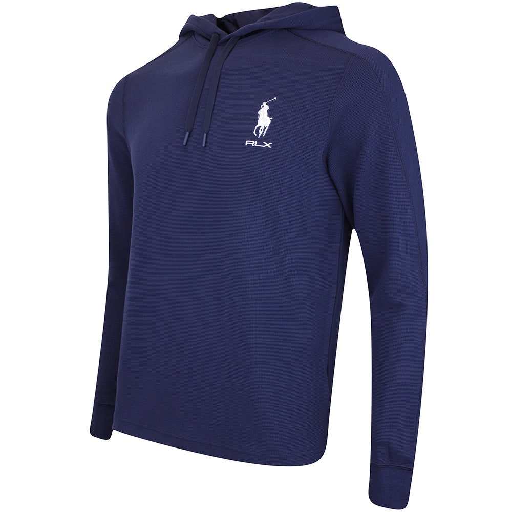 RLX Golf Pullover - RL Tour Pro Logo Tech Waffle Hoodie - Navy FA25
