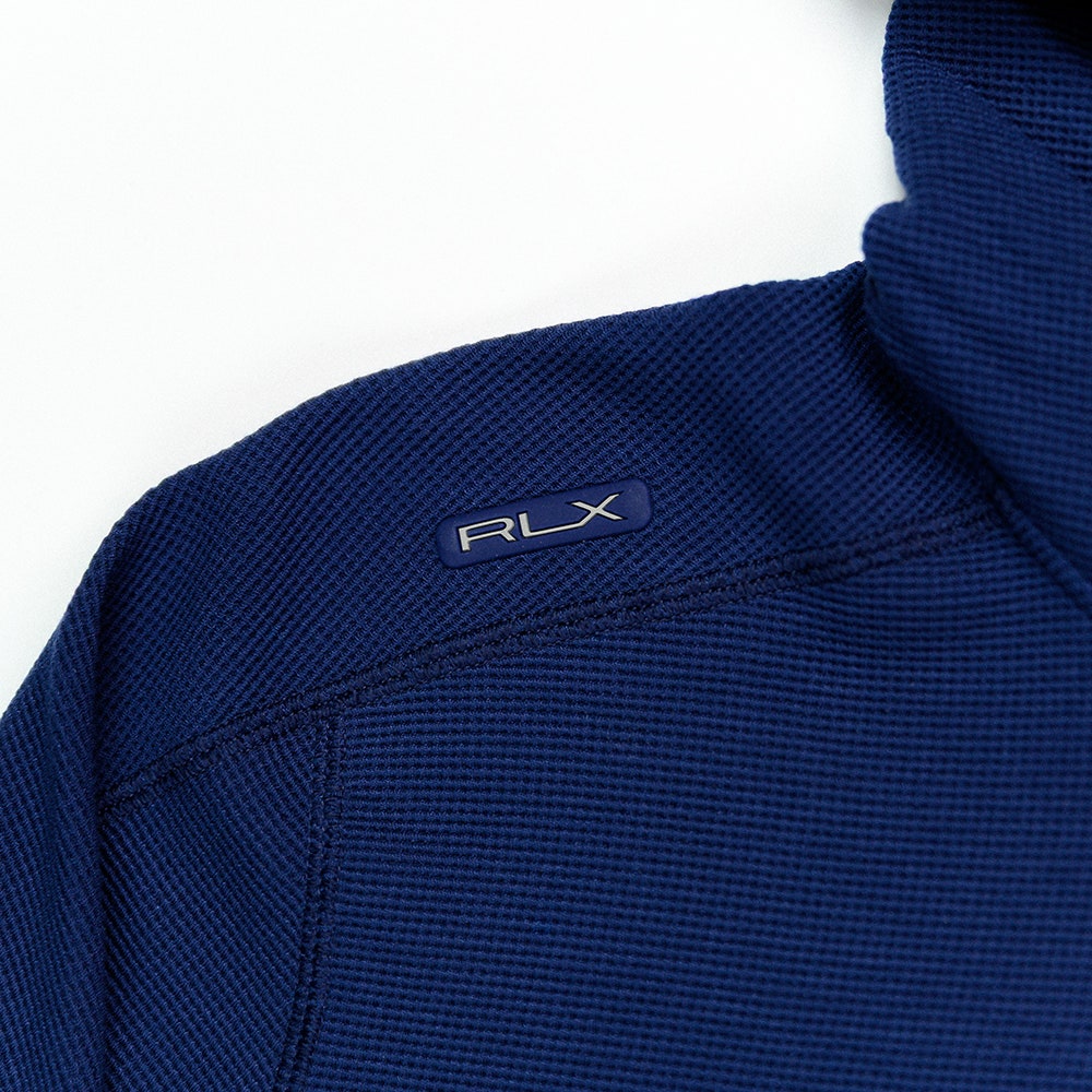 RLX Golf Pullover - RL Tour Pro Logo Tech Waffle Hoodie - Navy FA25