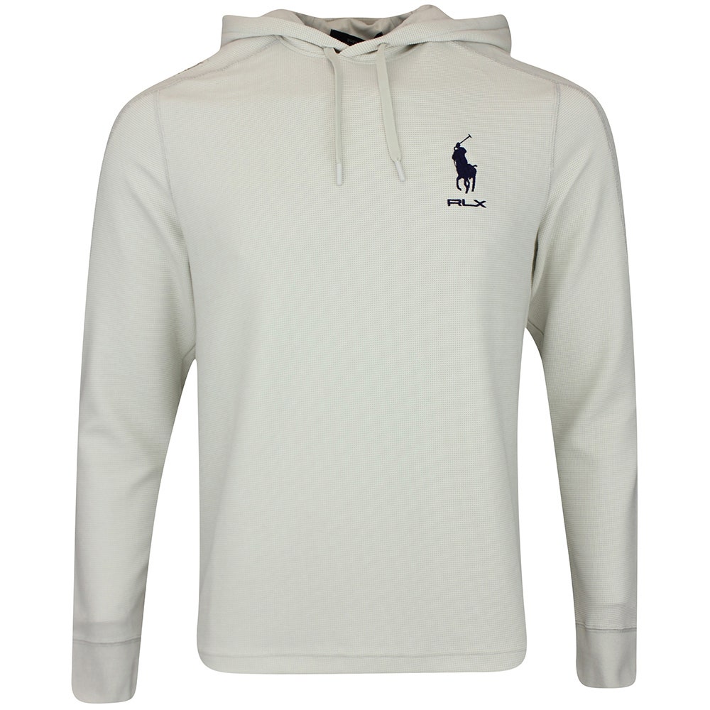 RLX Golf Pullover - RL Tour Pro Logo Tech Waffle Hoodie - Pebble FA25