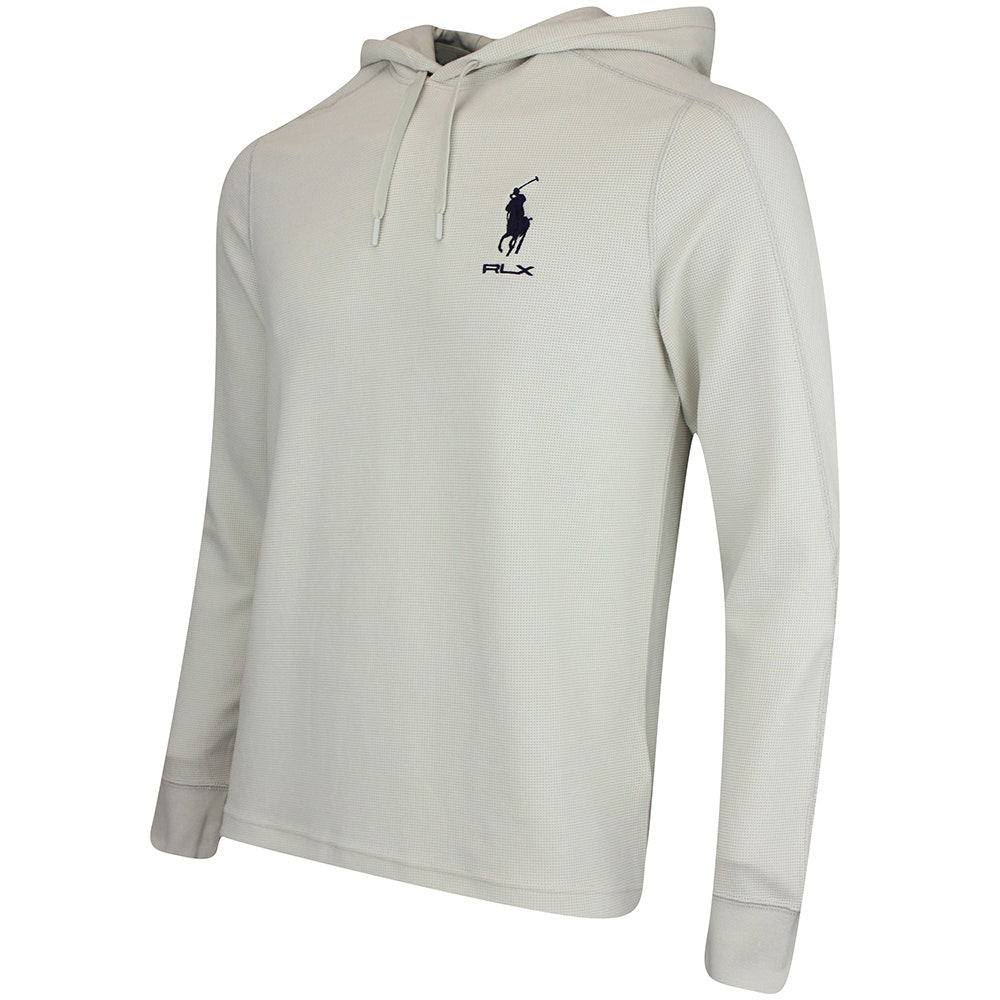 RLX Golf Pullover - RL Tour Pro Logo Tech Waffle Hoodie - Pebble FA25