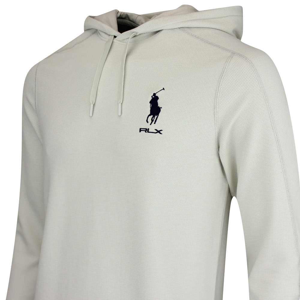RLX Golf Pullover - RL Tour Pro Logo Tech Waffle Hoodie - Pebble FA25
