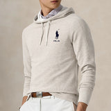RLX Golf Pullover - RL Tour Pro Logo Tech Waffle Hoodie - Pebble FA25