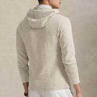 RLX Golf Pullover - RL Tour Pro Logo Tech Waffle Hoodie - Pebble FA25