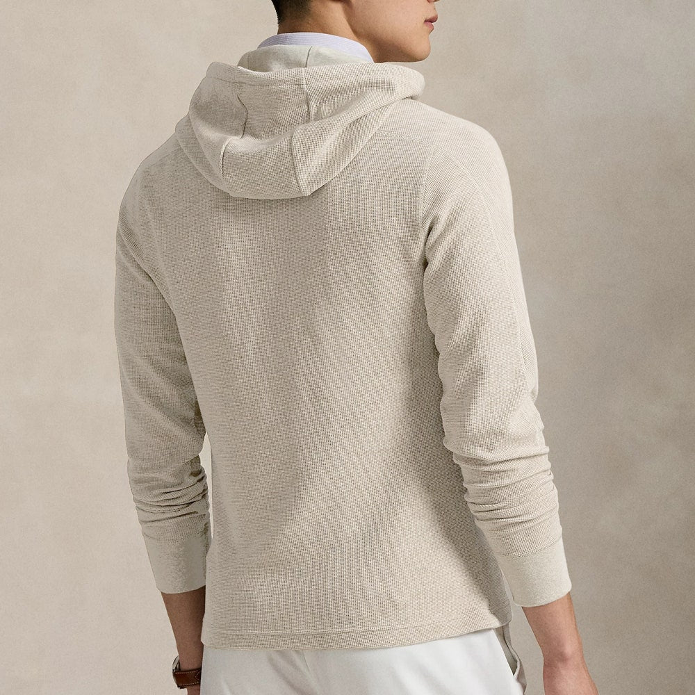 RLX Golf Pullover - RL Tour Pro Logo Tech Waffle Hoodie - Pebble FA25