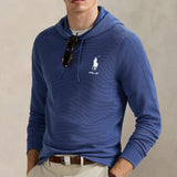 RLX Golf Pullover - RL Tour Pro Logo Tech Waffle Hoodie - Royal AW26