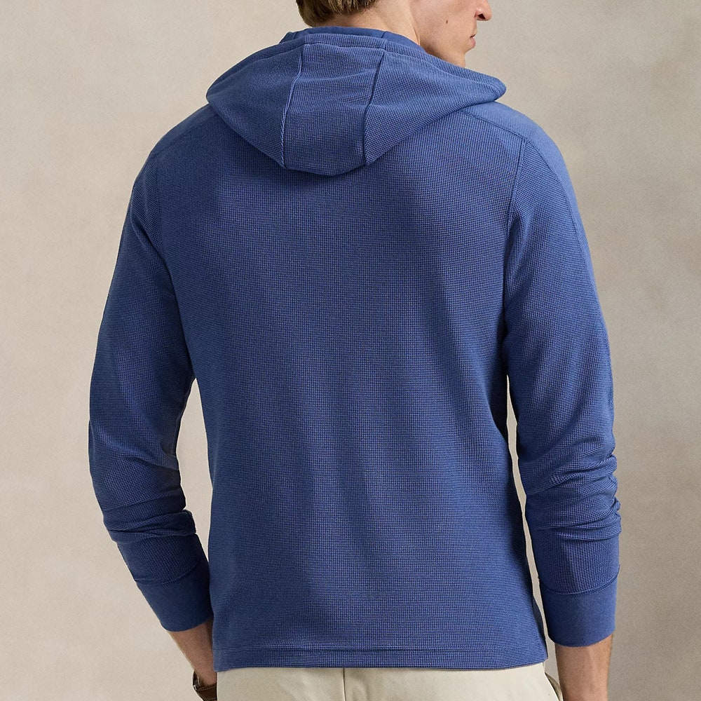 RLX Golf Pullover - RL Tour Pro Logo Tech Waffle Hoodie - Royal AW26