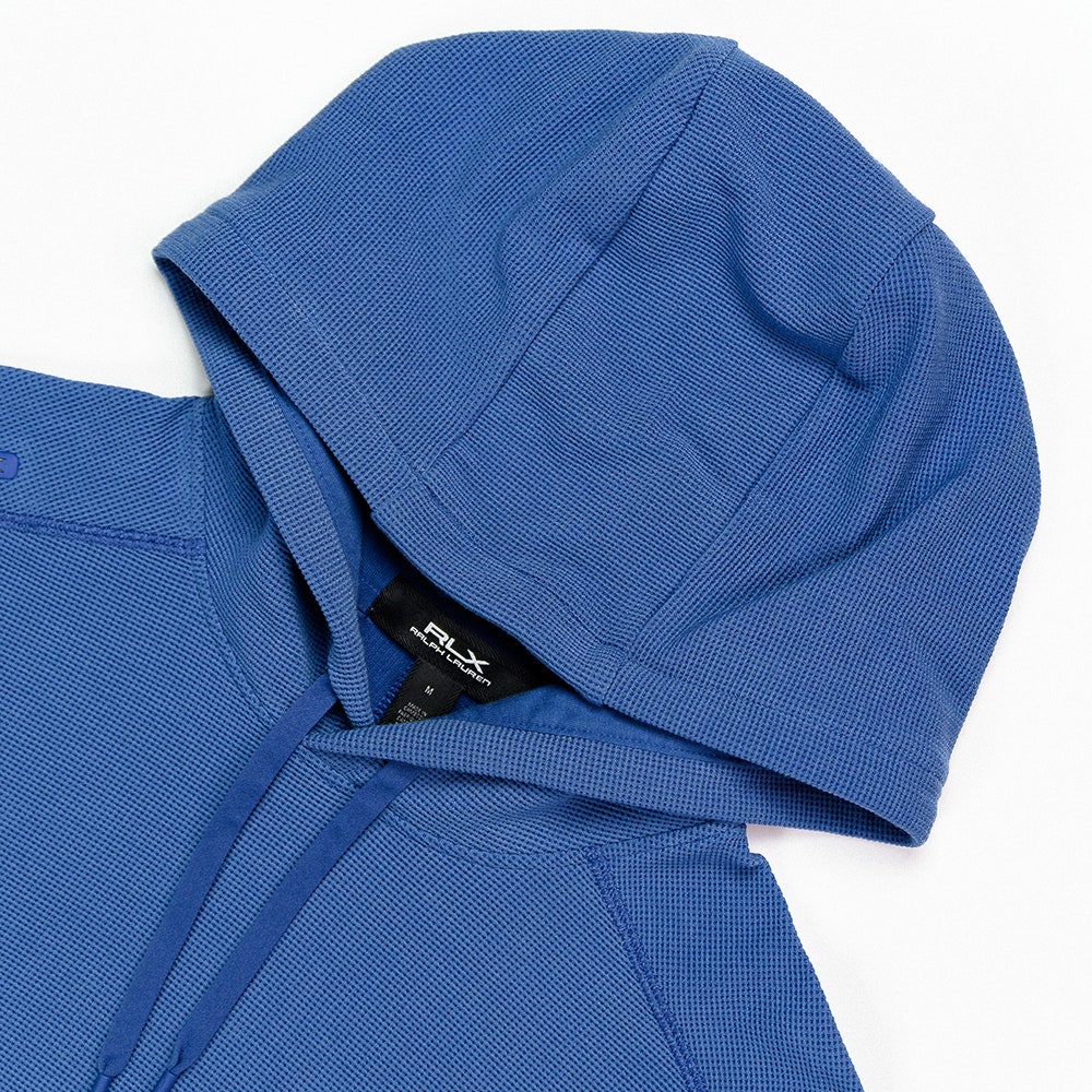 RLX Golf Pullover - RL Tour Pro Logo Tech Waffle Hoodie - Royal AW26