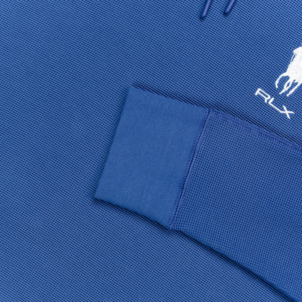 RLX Golf Pullover - RL Tour Pro Logo Tech Waffle Hoodie - Royal AW26