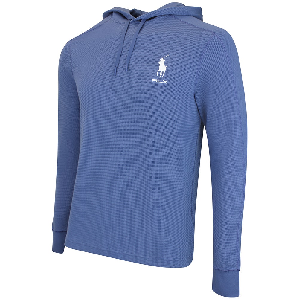 RLX Golf Pullover - RL Tour Pro Logo Tech Waffle Hoodie - Royal AW26