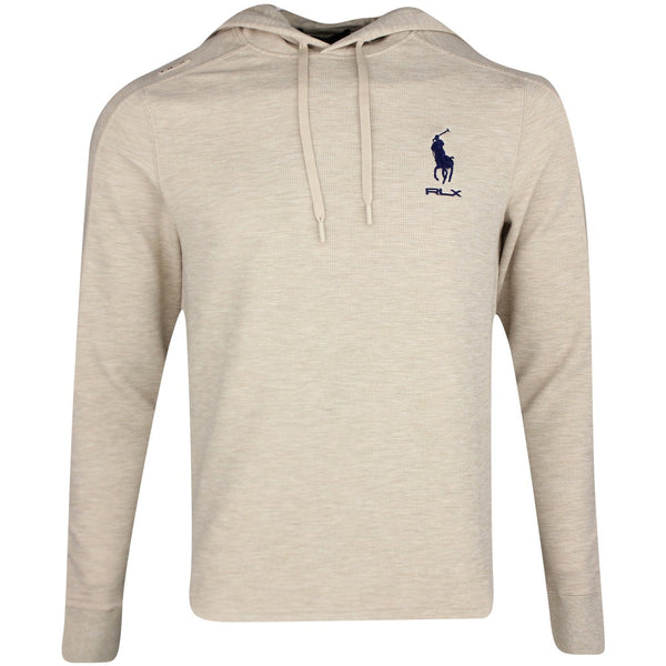 RLX Golf Pullover - RL Tour Pro Logo Tech Waffle Hoodie - Sand SS25