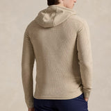 RLX Golf Pullover - RL Tour Pro Logo Tech Waffle Hoodie - Sand SS25