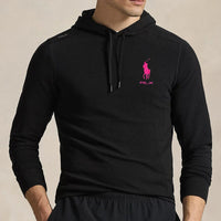 RLX Golf Pullover - RL Tour Pro Logo TW Hoodie - Black - Fuchsia AW26