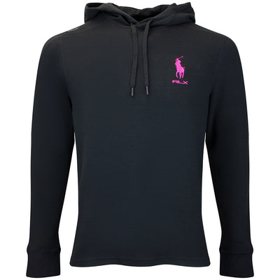 RLX Golf Pullover - RL Tour Pro Logo TW Hoodie - Black - Fuchsia AW26