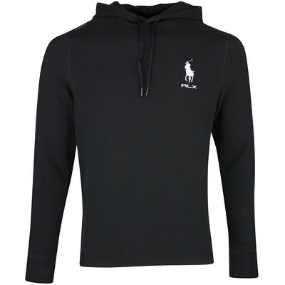 RLX Golf Pullover - RL Tour Pro Logo TW Hoodie - Black - White SS26