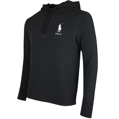 RLX Golf Pullover - RL Tour Pro Logo TW Hoodie - Black - White SS26
