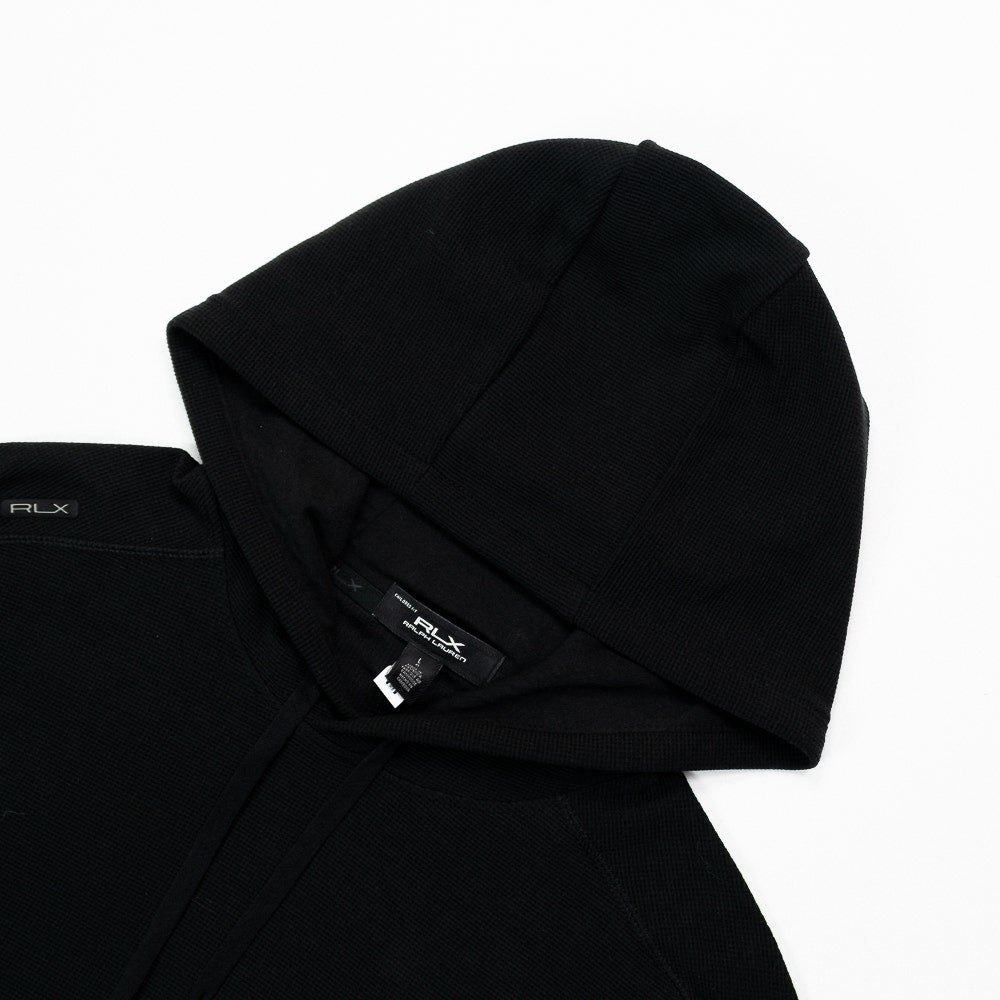 RLX Golf Pullover - RL Tour Pro Logo TW Hoodie - Black - White SS26